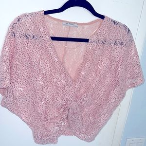 Zara Polka Dot Lace Top